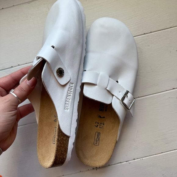 Birkenstock Boston Clogs White 42 Soft Footbed - Picture 8 of 15